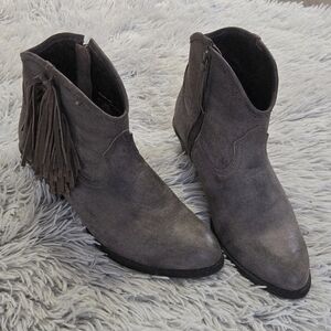 Ariat Duchess Western Cowboy Boots Ws 8B Eu 38.5 Brown Side Zip Booties 10021631